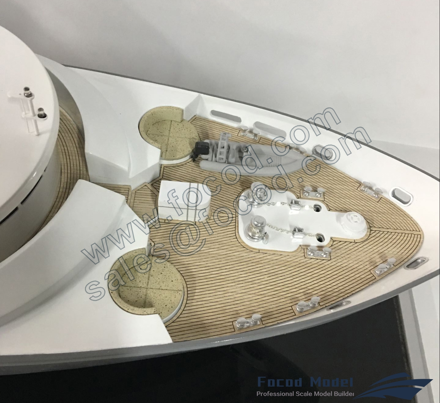 custom made model of 55m superyacht